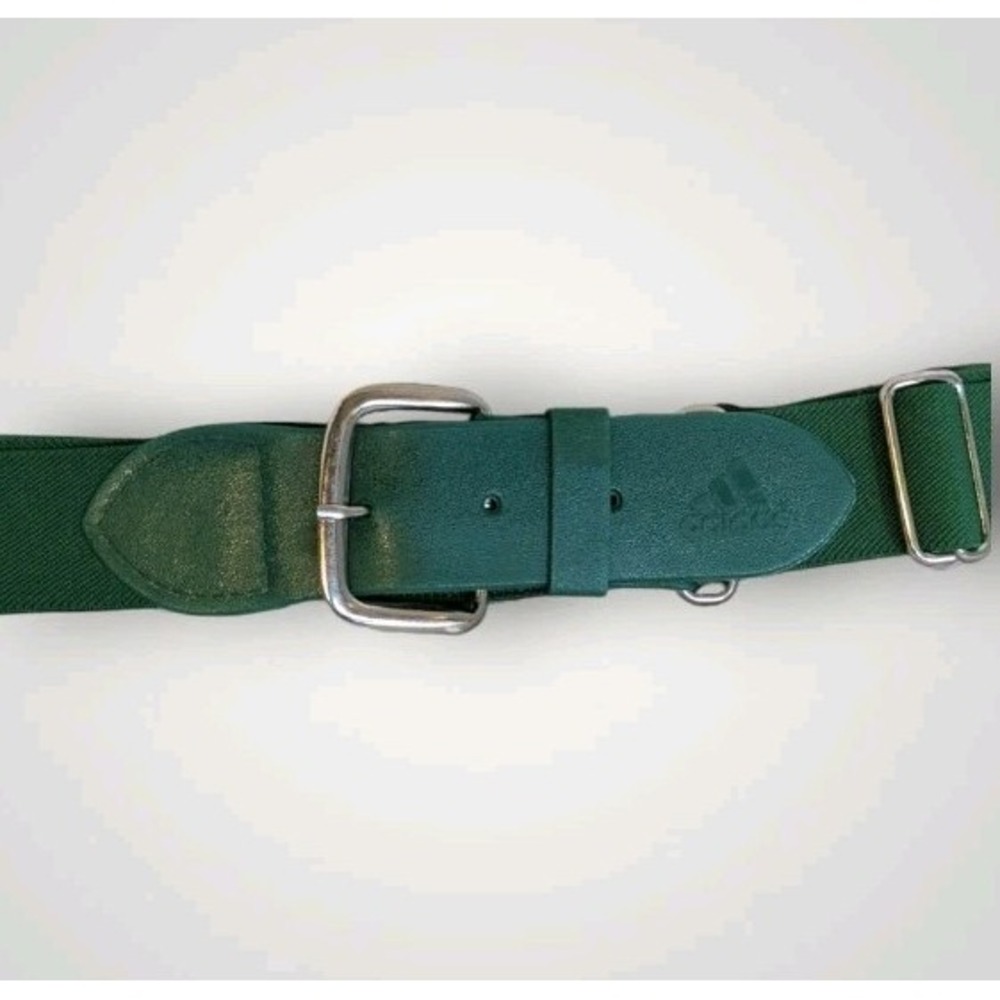 ADIDAS Belt Womens Green Stretch Sporty Canvas Adjustable Sz Small Preppy Retro